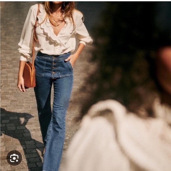 NWOT Sezane Tommy Denim Blue Jeans 34/2 - Picture 5 of 9